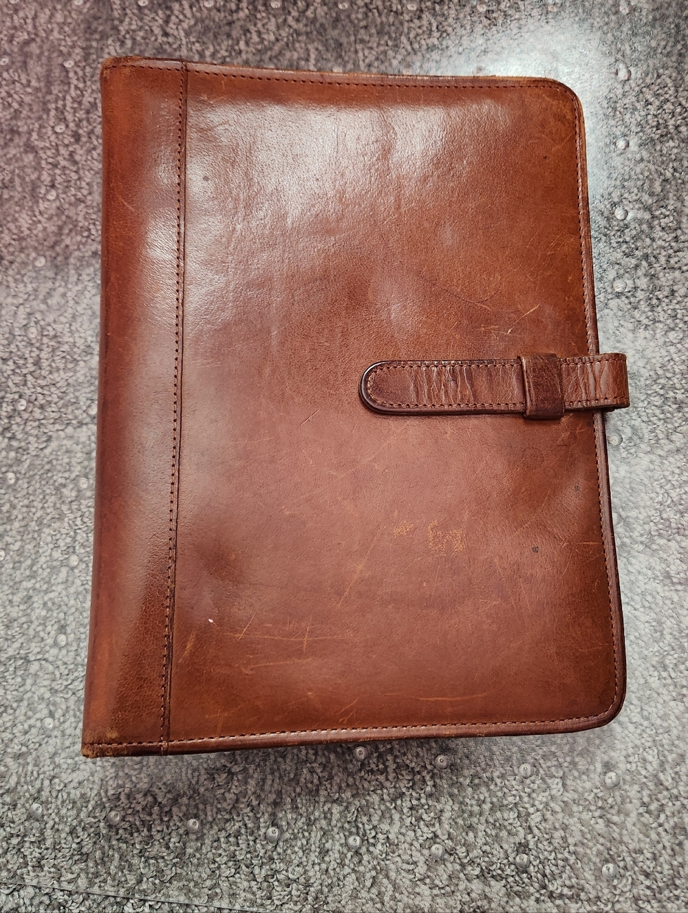 Coach Vintage 3-Ring Binder Planner Tan Leather 1995